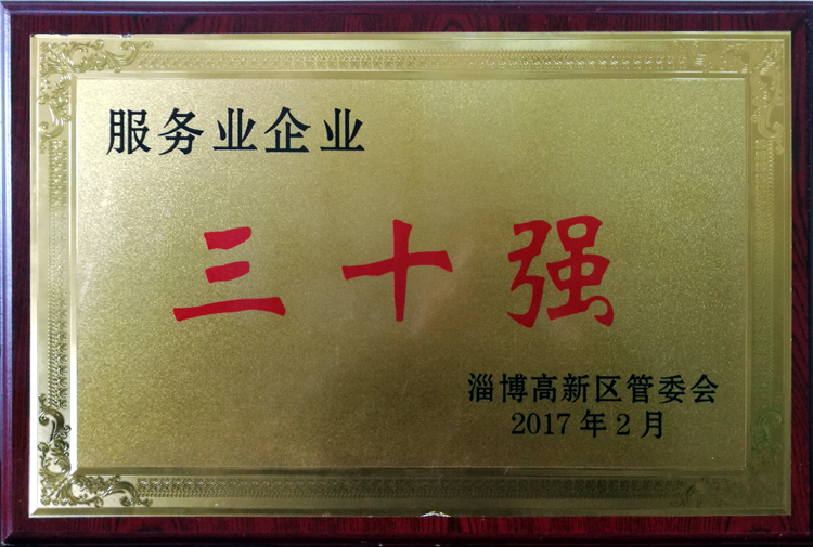 高新区服务业企业三十强